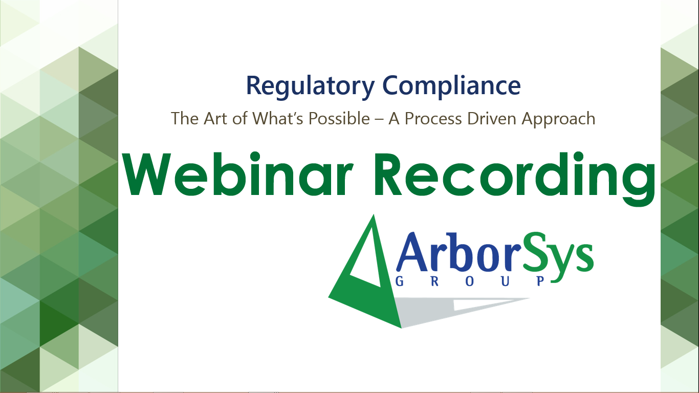 Regulatory Compliance webinar
